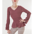 17PKCS207 2017 knit wool cashmere knitted lady sweater